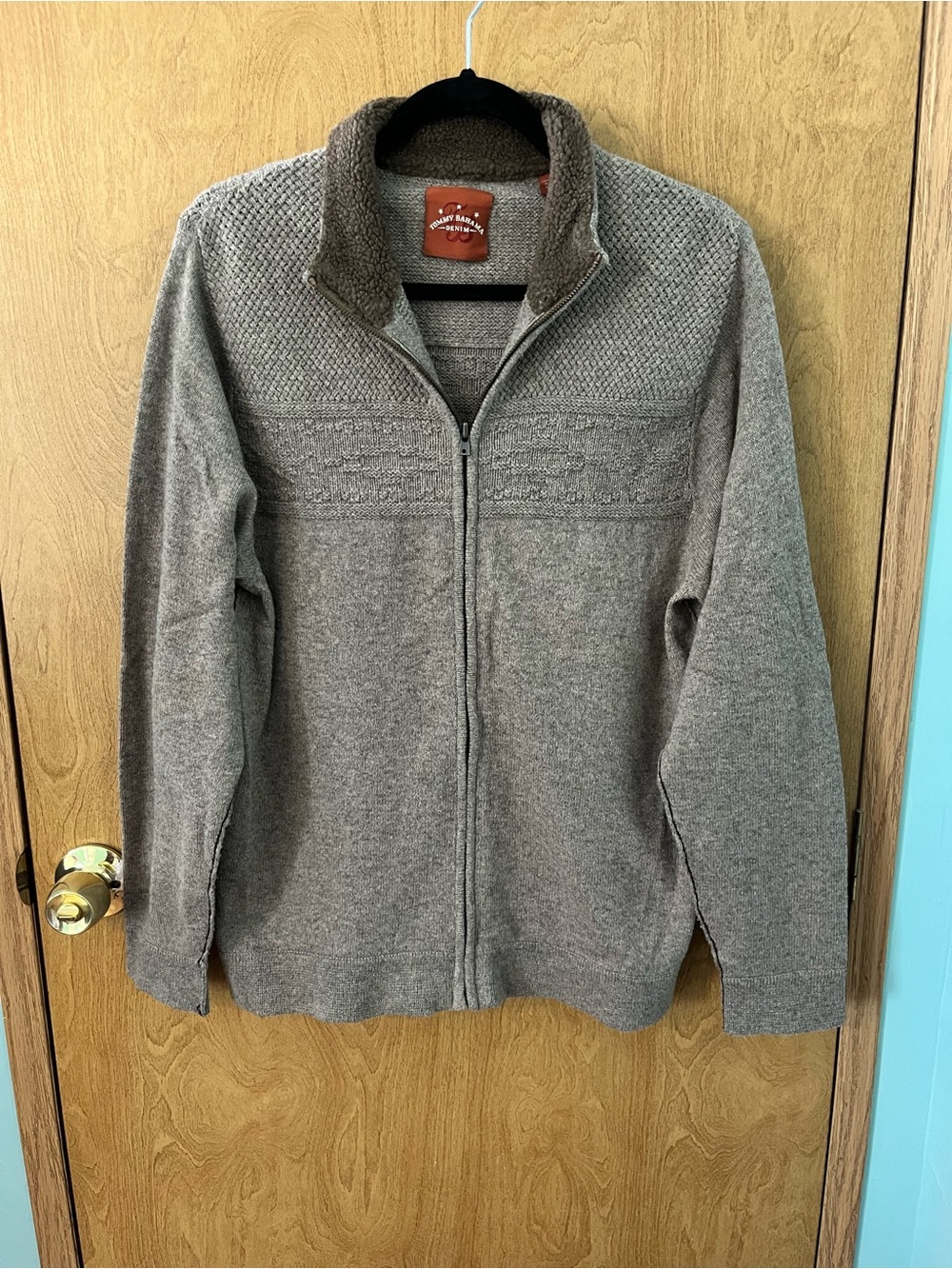 Tommy Bahama Men's Full-Zip Brown Long Sleeve Sweater Jacket Size Medium EUC